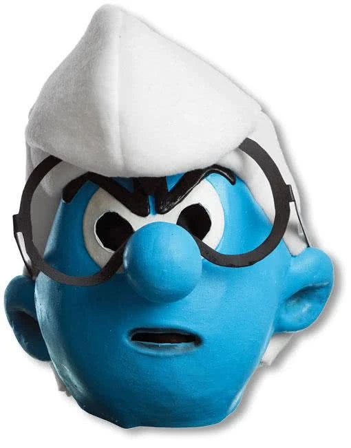 Kindermaske Schlaubischlumpf 3 Kindermaske Schlaubischlumpf