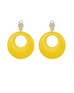 80er Jahre Ohrringe Neongelb