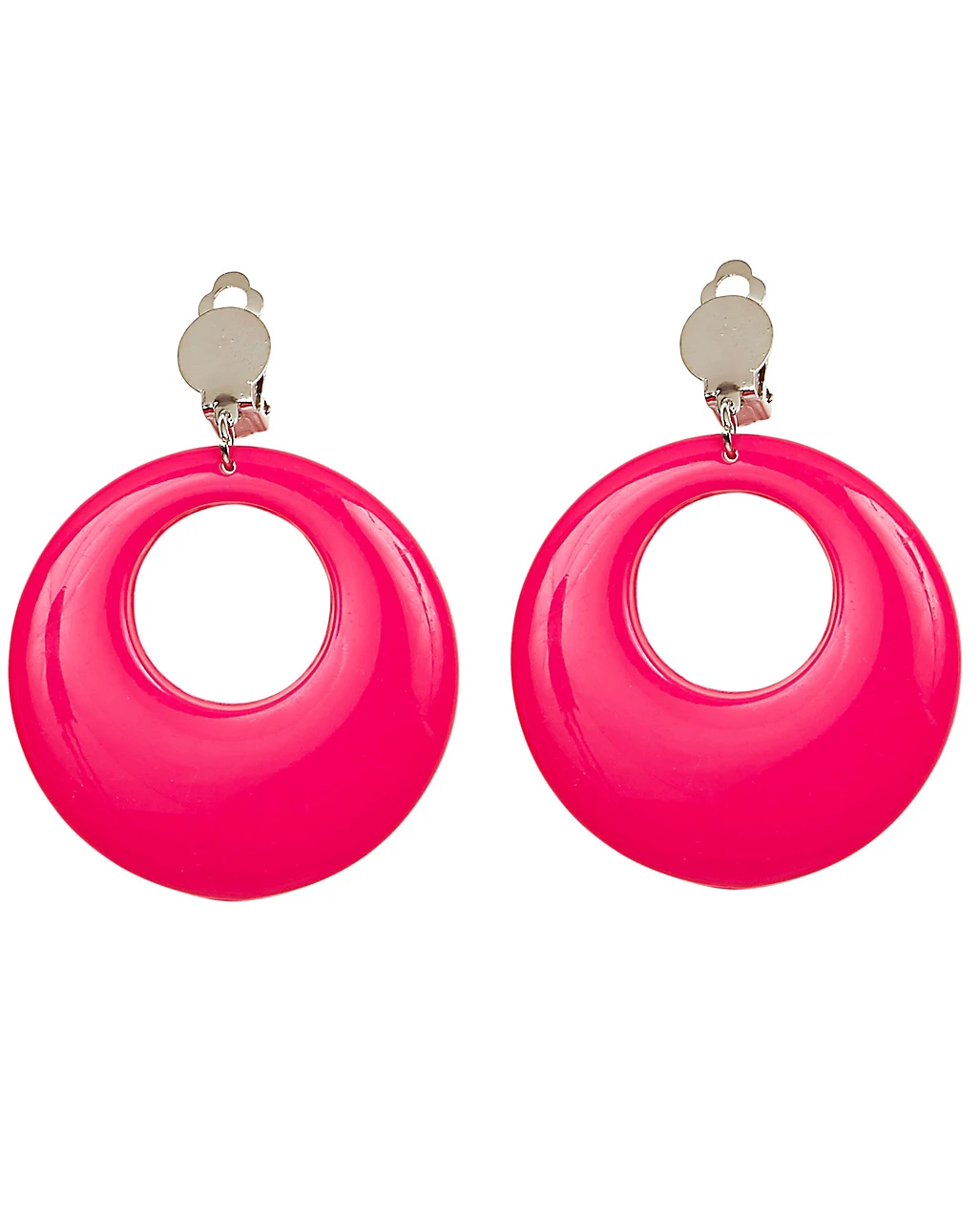 80er Jahre Ohrringe Neonpink 3 80er Jahre Ohrringe Neonpink