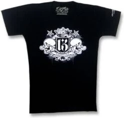 Crowned Double Skull T Shirt Gr. S