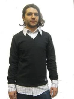 Tramp Top Black And White Polo Gr S