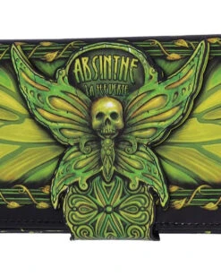 Absinthe Geldbeutel - La Fee Verte Grüne Fee -FaschingFreude Verkäufe absinthe la fee verte gruene fee geldboerse absinthe la fee verte green fairy embossed purse gothic geldbeutel 53937 6