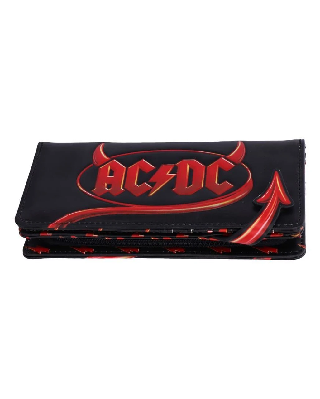 AC/DC Geldbörse Mit Teufelsschwanz Als Verschluss 4 AC/DC Geldbörse Mit Teufelsschwanz Als Verschluss – Bild 2