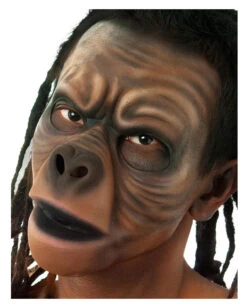 Affen Latex Applikation Braun