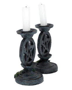 Antike Pentagramm Kerzenständer 2 St. -FaschingFreude Verkäufe antike pentagramm kerzenleuchter antic pentagram candlesticks gothic deko halloween tischdeko 51134 03