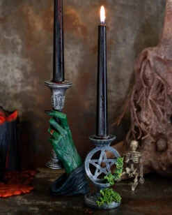 Antike Pentagramm Kerzenständer 2 St. -FaschingFreude Verkäufe antike pentagramm kerzenleuchter antic pentagram candlesticks gothic deko halloween tischdeko 51134 07