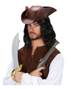 Antiker Piratenhut -FaschingFreude Verkäufe antiker piratenhut im lederlook brauner piraten hut pirate hat 23243 03