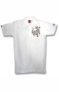 Argyl Diamond And Skull Polo Shirt S