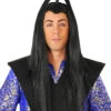 Samurai Perücke -FaschingFreude Verkäufe asiatischer krieger peruecke herrenperuecke maennerperuecke faschingsperuecke karnevalperuecke oriental warrior wig black 25917