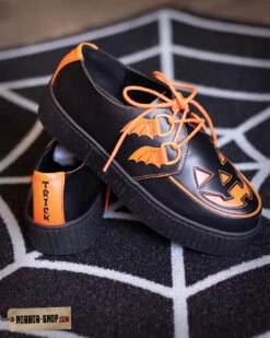 Schwarze Jack O'lantern Trick Or Treat Schuhe -FaschingFreude Verkäufe black orange3
