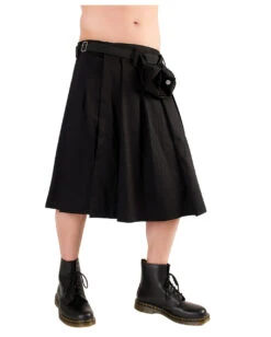 Schwarzer Black Pistol Kilt Kurz