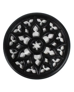 Schwarzes Viktorianisches Gothic Fenster 19cm Ø