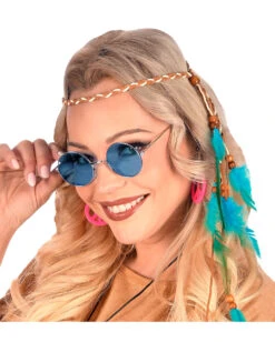 Blaue 70er Sonnenbrille -FaschingFreude Verkäufe blaue 7oer jahre sonnenbrille hippie sonnebrille karnevals brille 17261 003