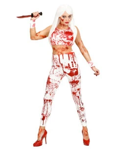 Leggins Mit Blut-Spritzern -FaschingFreude Verkäufe blutige horror leggings bloody zombie leggings halloween und horror kostueme 26390 02