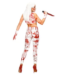 Leggins Mit Blut-Spritzern -FaschingFreude Verkäufe blutige horror leggings bloody zombie leggings halloween und horror kostueme 26390 03
