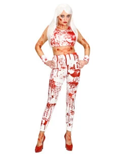 Leggins Mit Blut-Spritzern -FaschingFreude Verkäufe blutige horror leggings bloody zombie leggings halloween und horror kostueme 26390 04
