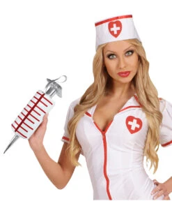 Große Spritzen Handtasche -FaschingFreude Verkäufe blutige spritze handtasche grosse spritzen handtasche bloody syringe hand bag kostuemzubehoer halloween handtasche 36998 04 1