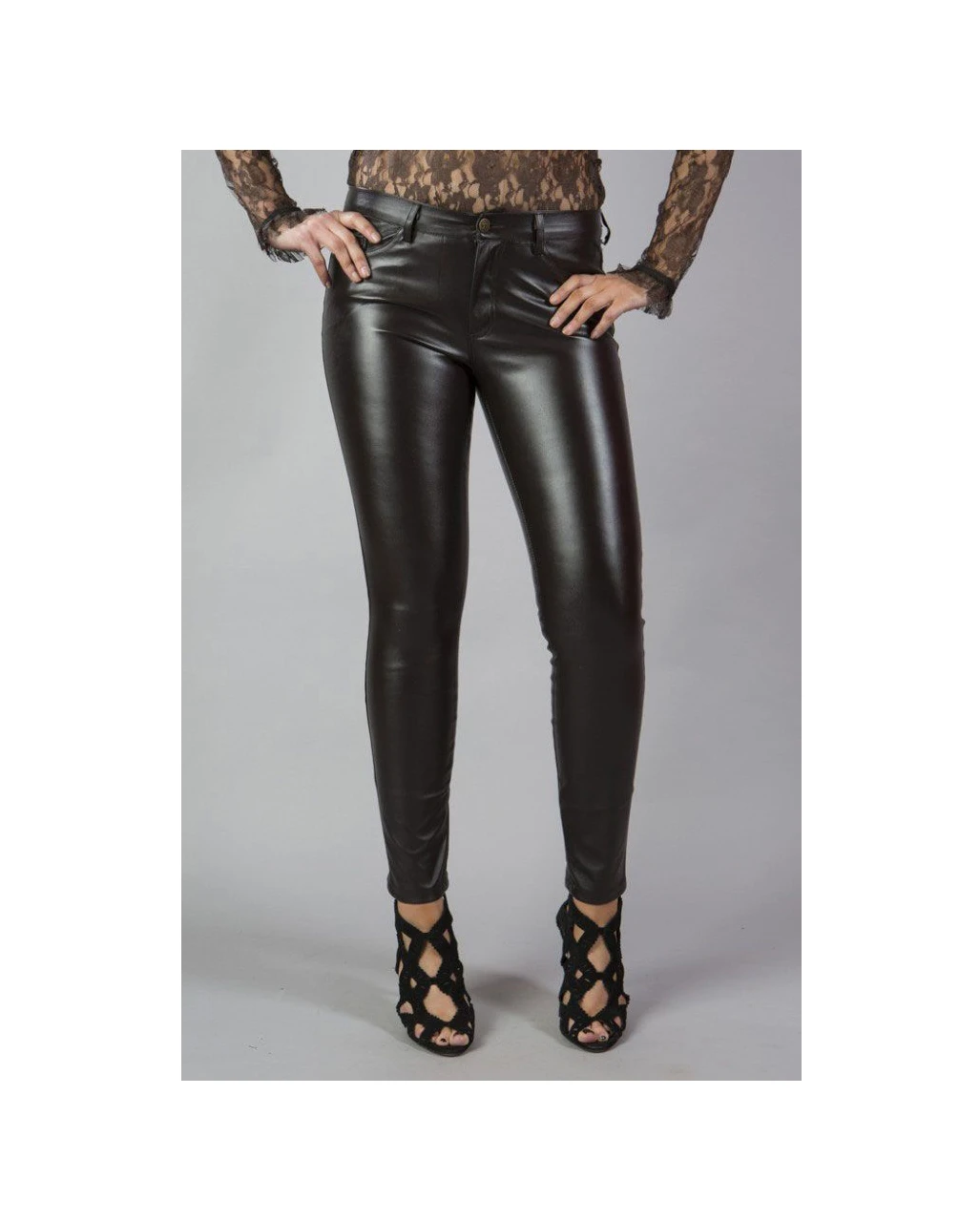 Braune Burleska Lederimitat Hose Demonia 3 Braune Burleska Lederimitat Hose Demonia