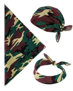 Camouflage Kopftuch -FaschingFreude Verkäufe camouflage bandana camouflage kopftuch army bandana military halstuch 54345 04