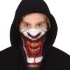 Creepy Clown Mund & Nasenschutz -FaschingFreude Verkäufe clown gesichts tuch mit klettverschluss clown bandana halloween maske halloween verkleidung halloween accessoire 39128