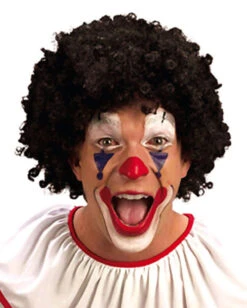Schwarze Clown Perücke