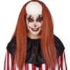 Lange Clownsperücke Mit Halbglatze -FaschingFreude Verkäufe clownsperuecke mit langen haaren und halbglatze semi bald clown wig with long hair halloween peruecke kostuem zuebehoer 39115