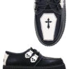 Schwarze Coffin Creepers Schuhe -FaschingFreude Verkäufe coffin black creepers schuhe krypt coffin black creepers shoes halloween schuhe 52805