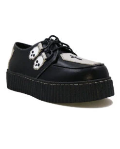 Schwarze Coffin Creepers Schuhe -FaschingFreude Verkäufe coffin black creepers schuhe krypt coffin black creepers shoes halloween schuhe 52805 3