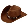 Dallas Cowboyhut Braun In Wildlederoptik
