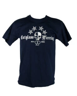 Cutglass Piercing Männer T-Shirt Blau