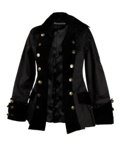 Schwarze Piratenjacke Für Damen