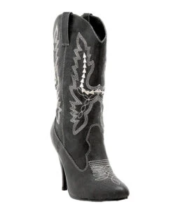 Schwarze Damen Cowboy Stiefel