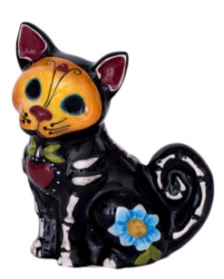 Sugar Skull Hund & Katze Salz & Pfefferstreuer -FaschingFreude Verkäufe day of the dead und und katze salz und pfefferstreuer set salt and pepper day of the dead cat and dog set halloween deko und wohnaccessoires 54638 2