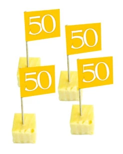 Cocktailspießchen Zahl 50 Gold 50 St.