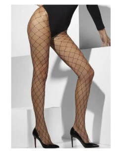 Diamant Netzstrumpfhose Schwarz