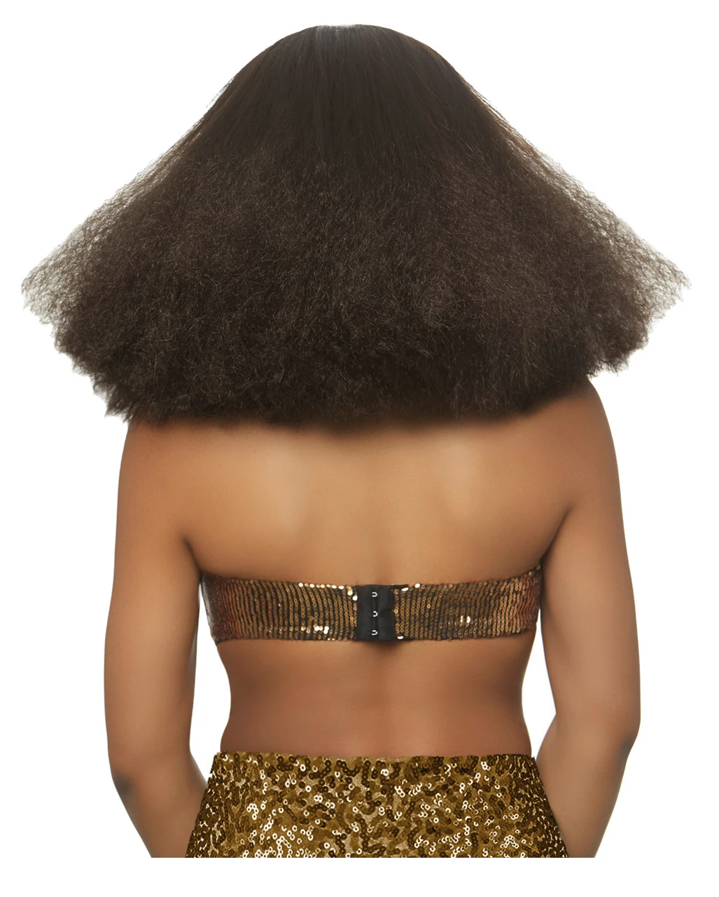 Disco Diva Perücke Braun 4 Disco Diva Perücke Braun – Bild 2