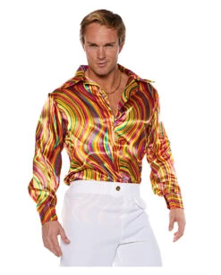 Multicolor Disco Kostüm Hemd