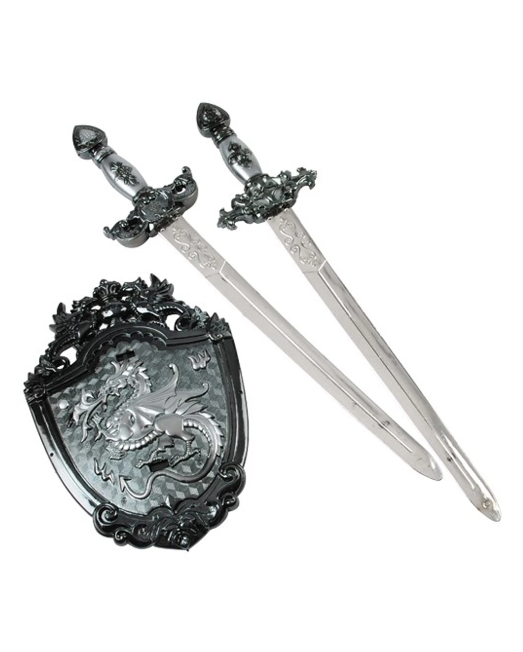 2 Schwerter Mit Drachen Schild 4 2 Schwerter Mit Drachen Schild – Bild 2