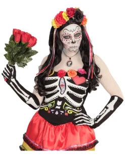 Lange Skelett Handschuhe -FaschingFreude Verkäufe ellbogenlange skelett handschuhe ellbow lenght skeleton gloves 38497 03