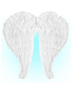 Weiße Engelsflügel Mit Federn 51x46cm