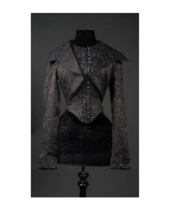 Evil Queen Brokat Jacke Mit Stehkragen -FaschingFreude Verkäufe evil queen jacket mit stehkragen evil queen jacket with stand up collar 39121 04