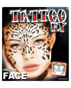 Gesichtstattoo Gepard -FaschingFreude Verkäufe face tattoo gepard gesichtstattoo zum aufkleben tier make up 37661 2
