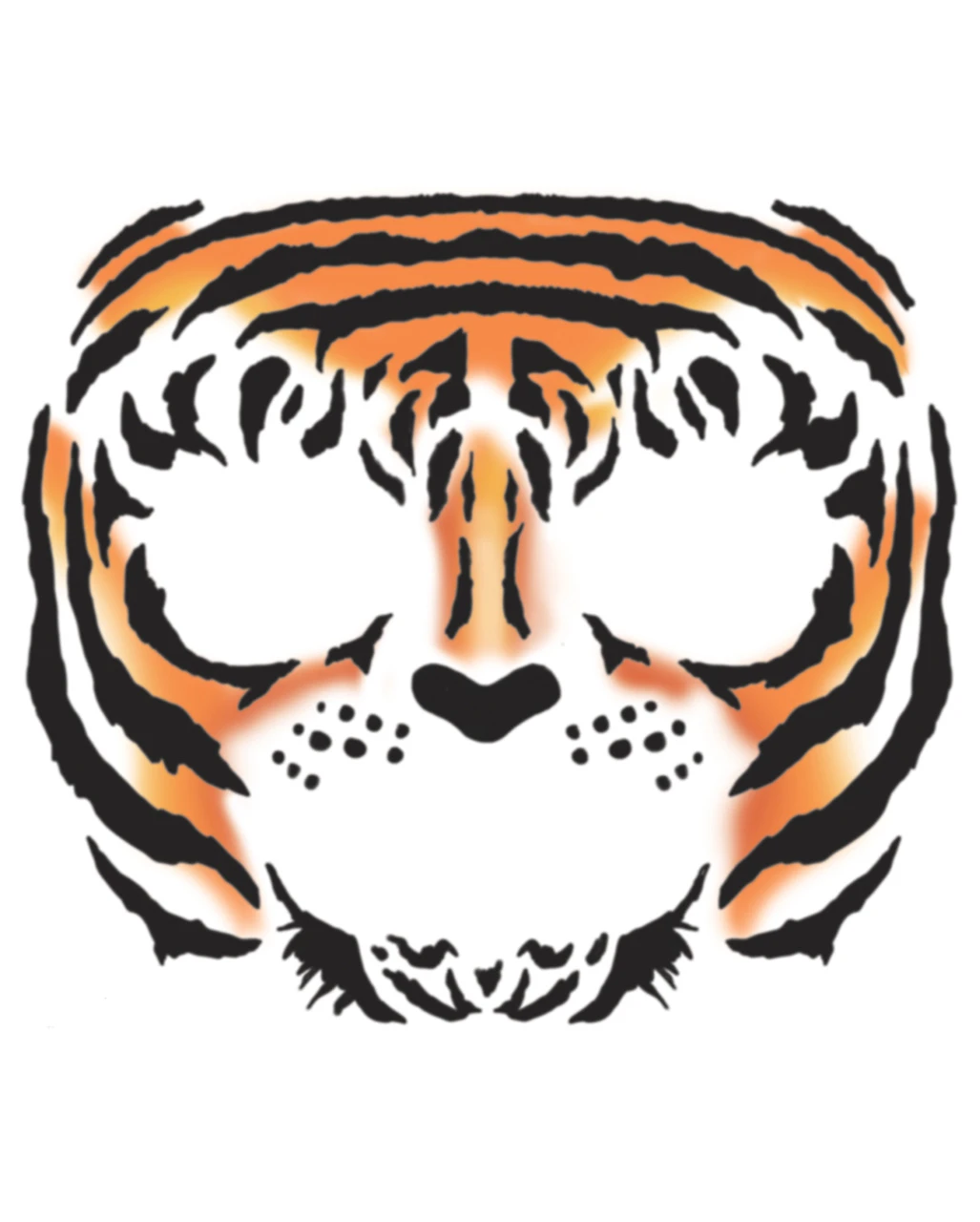 Gesichtstattoo Tiger 3 Gesichtstattoo Tiger