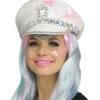 Schirmmütze Mit Pailletten Weiß