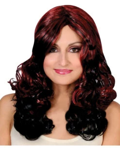 Rockerin Frauenperücke Gesträhnt