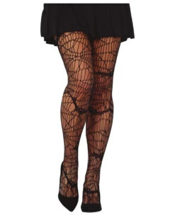 Grobe Netzstrumpfhose Mit Fledermäusen