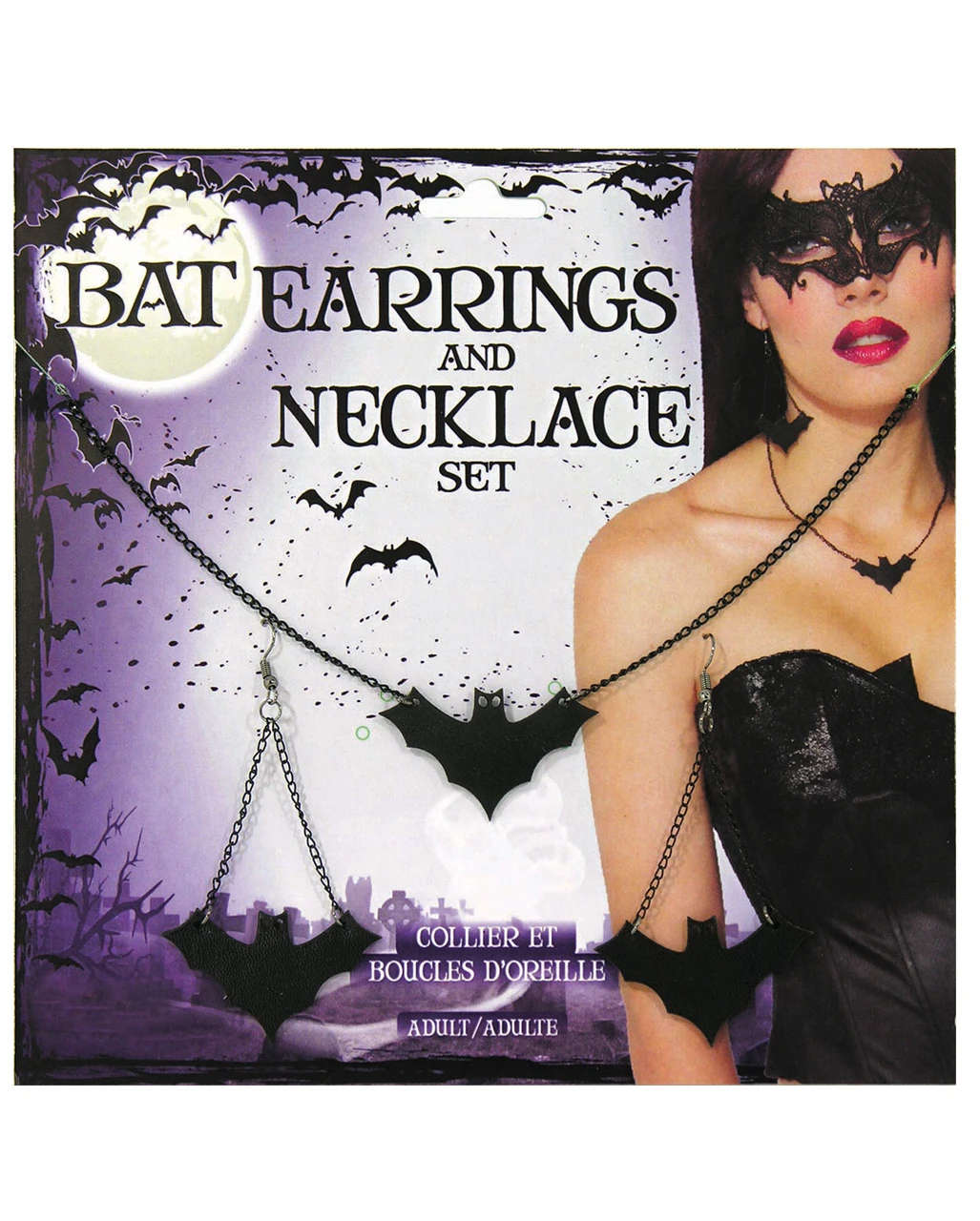 Fledermaus Halskette & Ohrringe 3 Fledermaus Halskette & Ohrringe