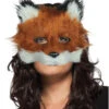 Fuchs Maske Mit Kunstfell -FaschingFreude Verkäufe fuchs halbmaske aus pluesch tiermaske fox mask 28028