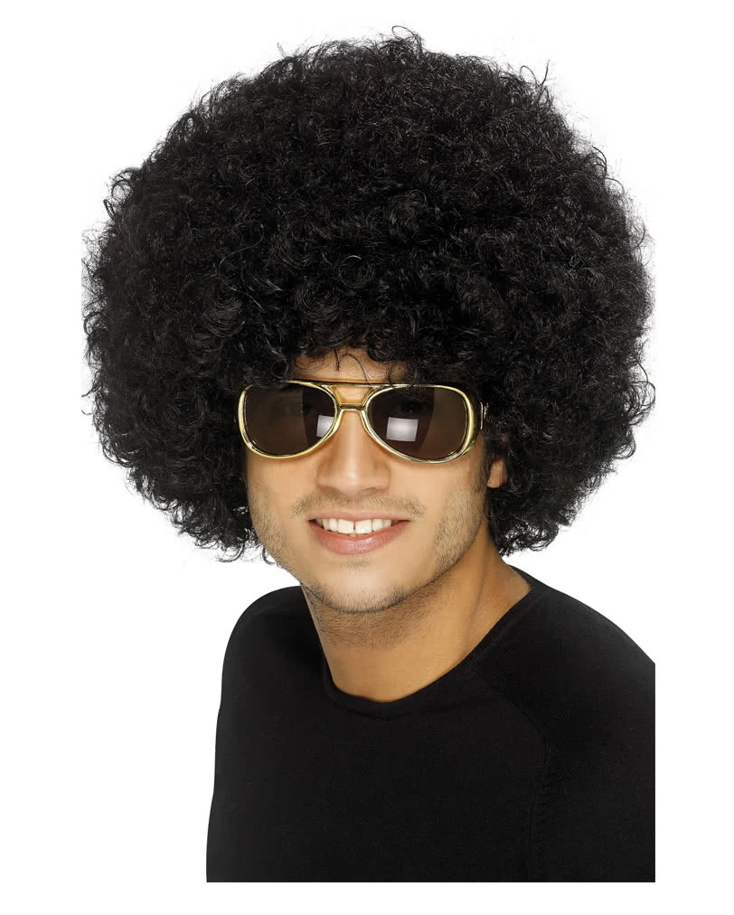 Schwarze Funky Afro Perücke 3 Schwarze Funky Afro Perücke