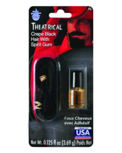 Theater Haar Schwarz Mit Mastix